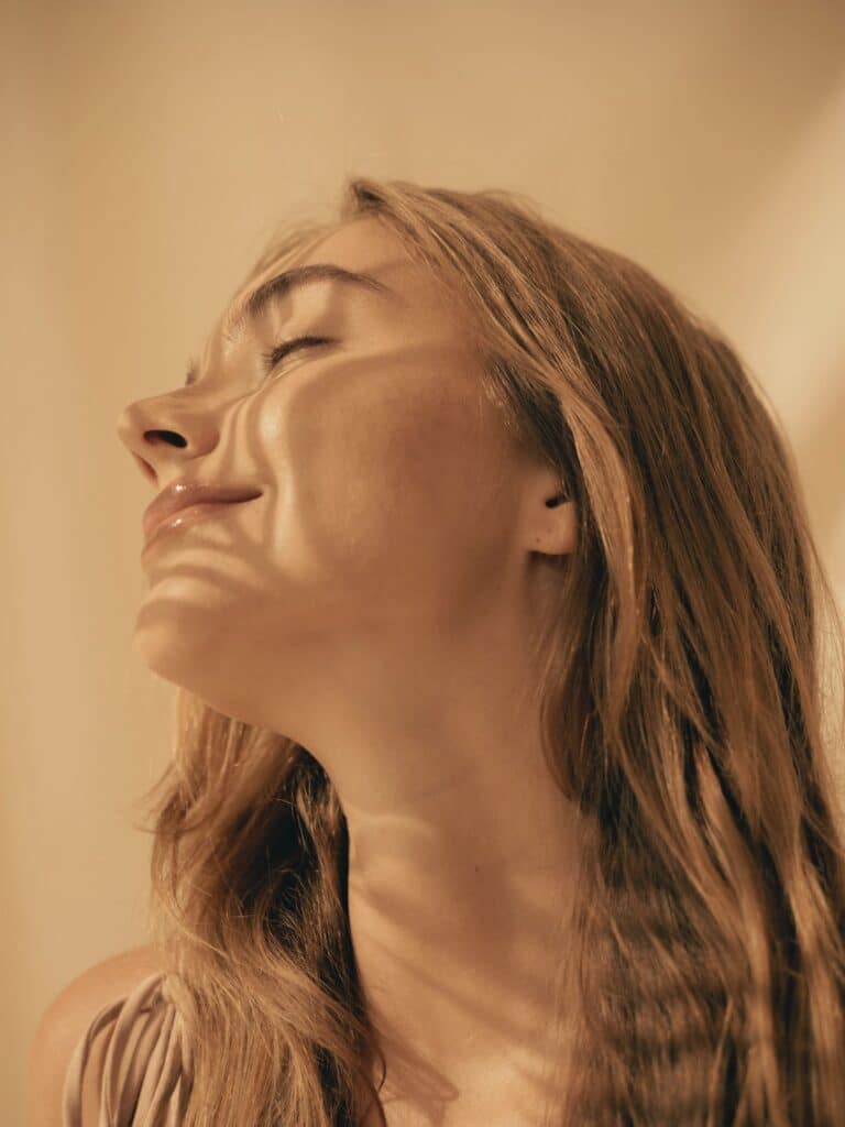 Woman happy after Botox